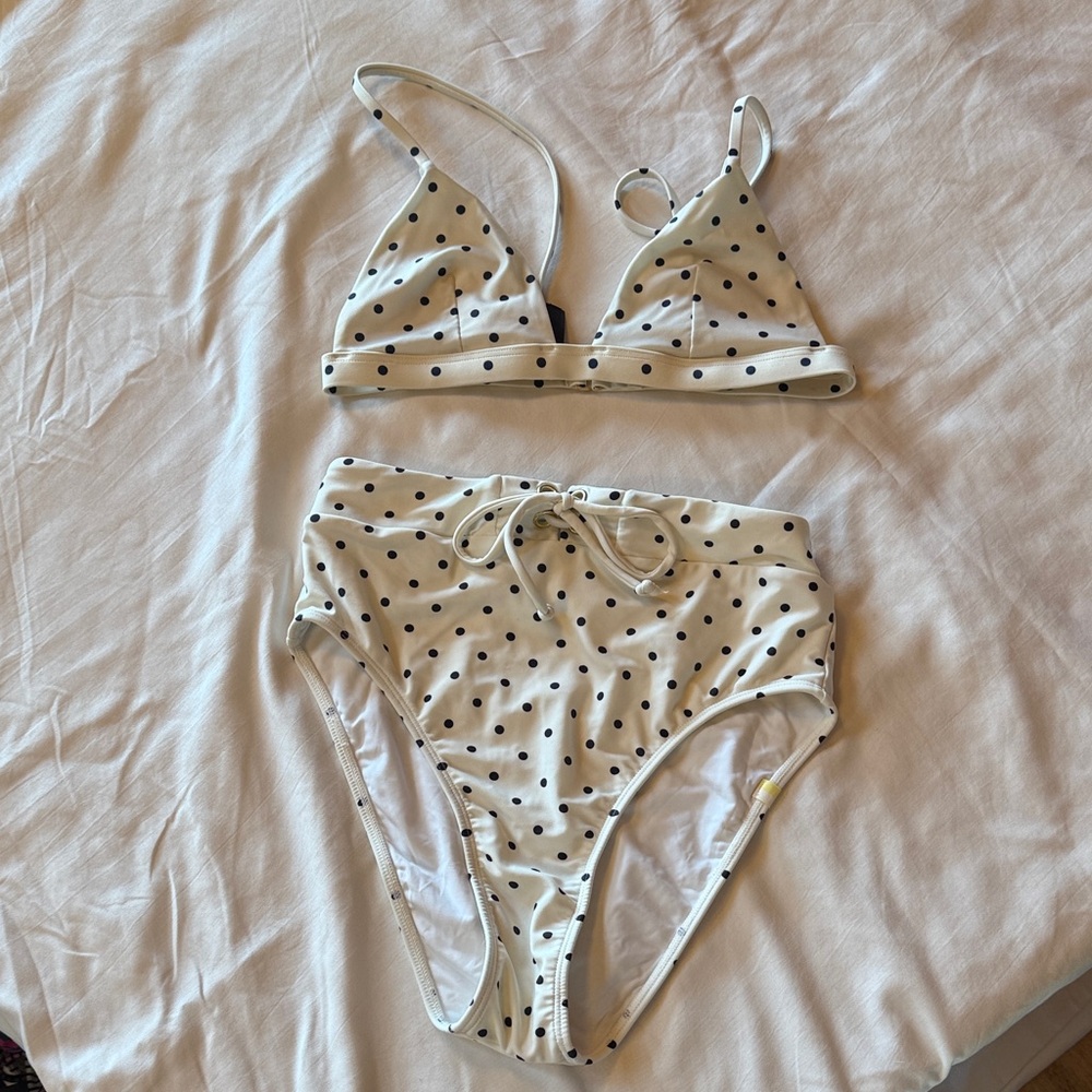 Summersalt White and Black Polka Dot Bikini Bottom